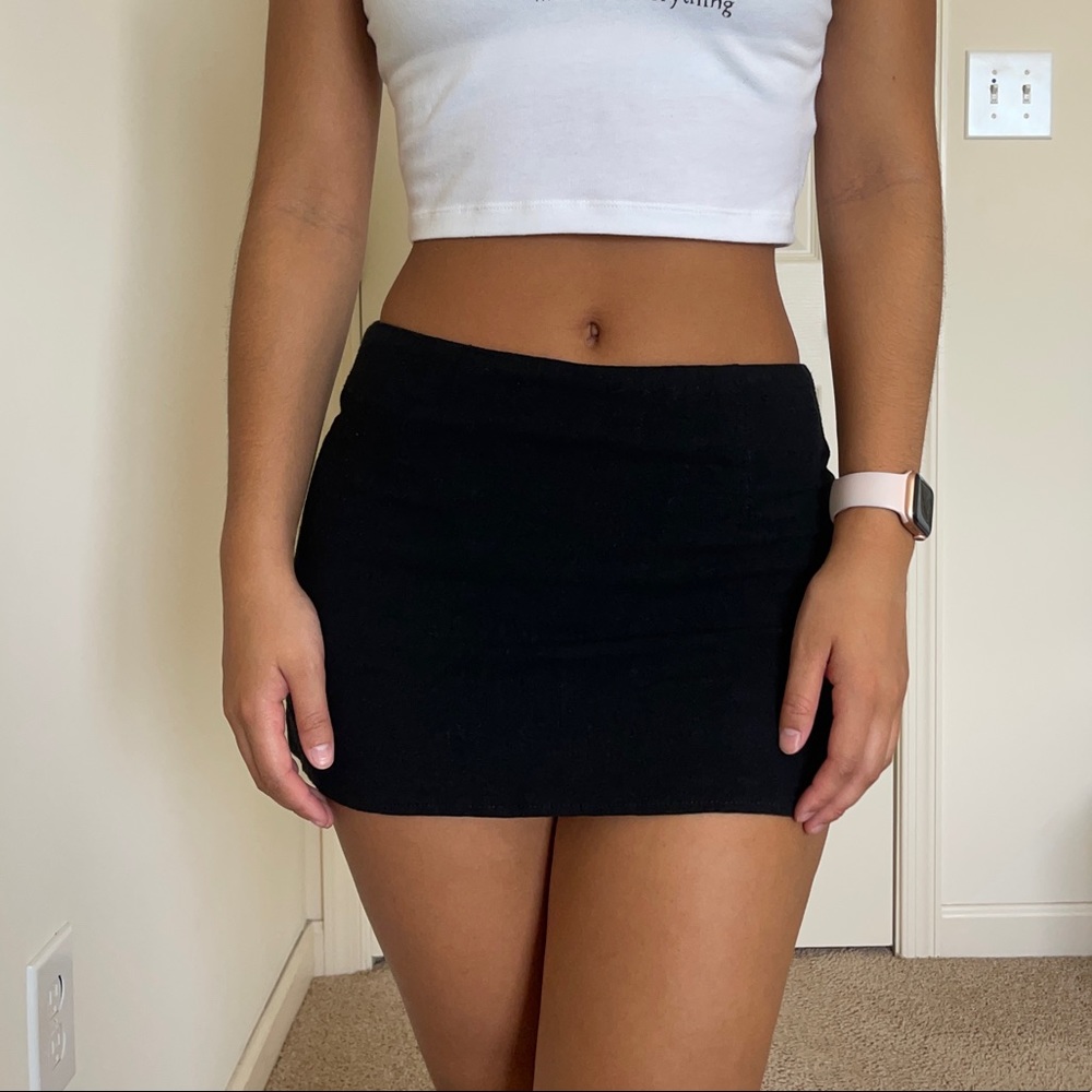 Princess Polly black mini skirt